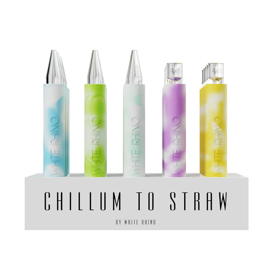 White Rhino - Chillum to Straw - 25ct - Glow in the Dark - Assorted