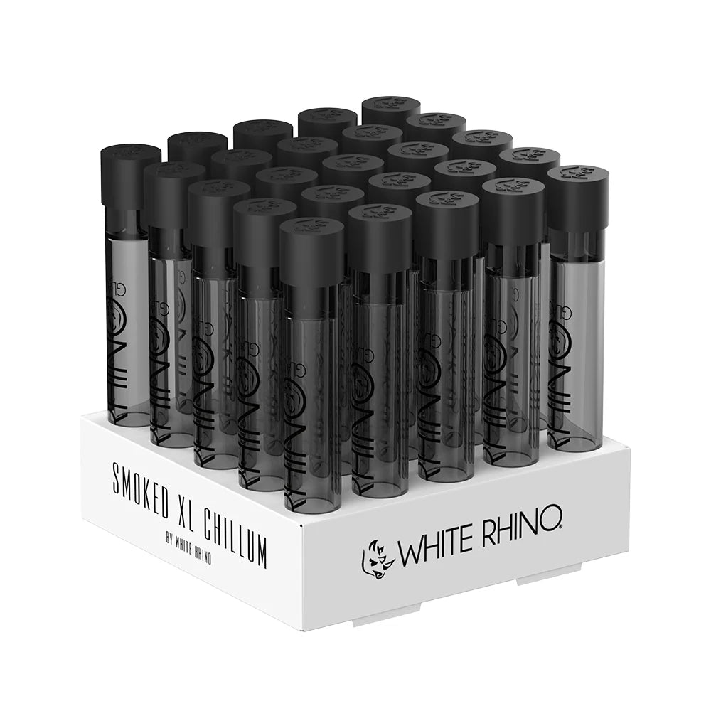 White Rhino - Chillum - 25ct - Silicone Cap Smoked