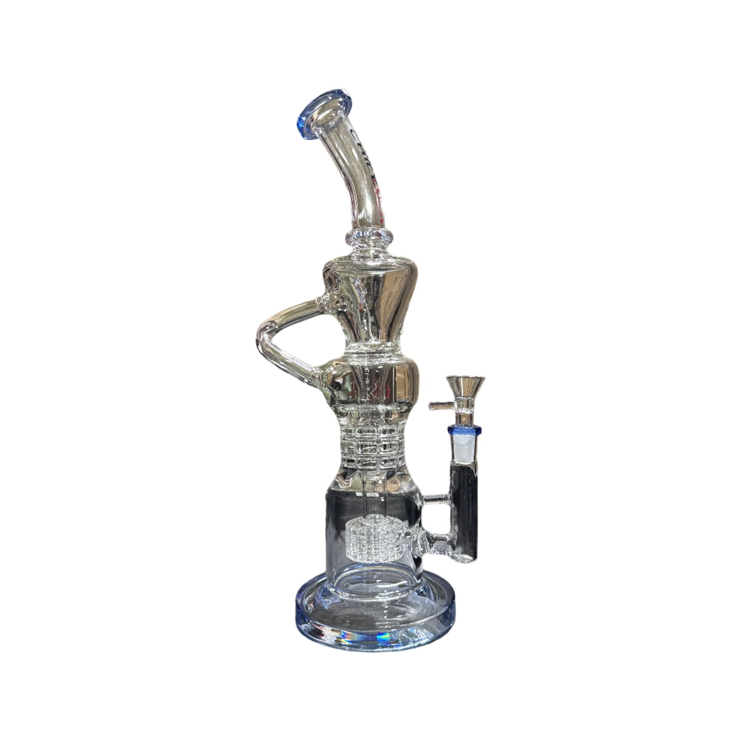 Chill Glass Recycler Water Pipe - Jade Green 13"