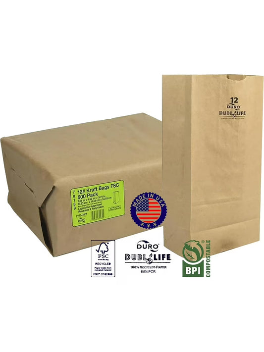 Kraft Bag - 500ct - #12