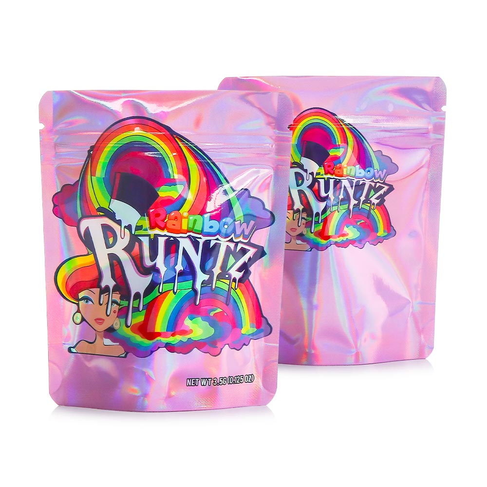 Mylar Bags - 3.5g - Designer Rainbow Runtz - 100ct