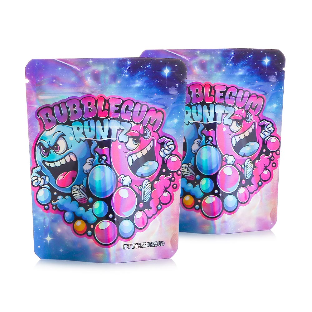 Mylar Bags - 3.5g - Designer Bubble Gum Runtz 2 - 100ct