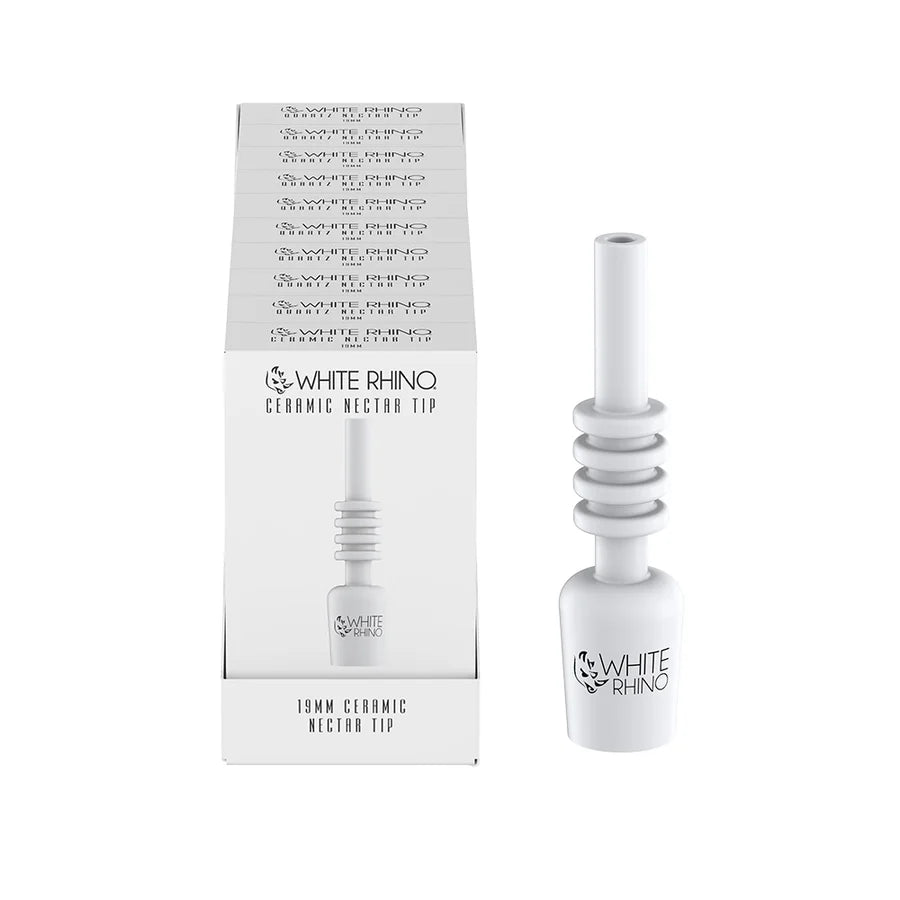 White Rhino - Nectar Collector Tip - 10ct - 19mm Ceramic