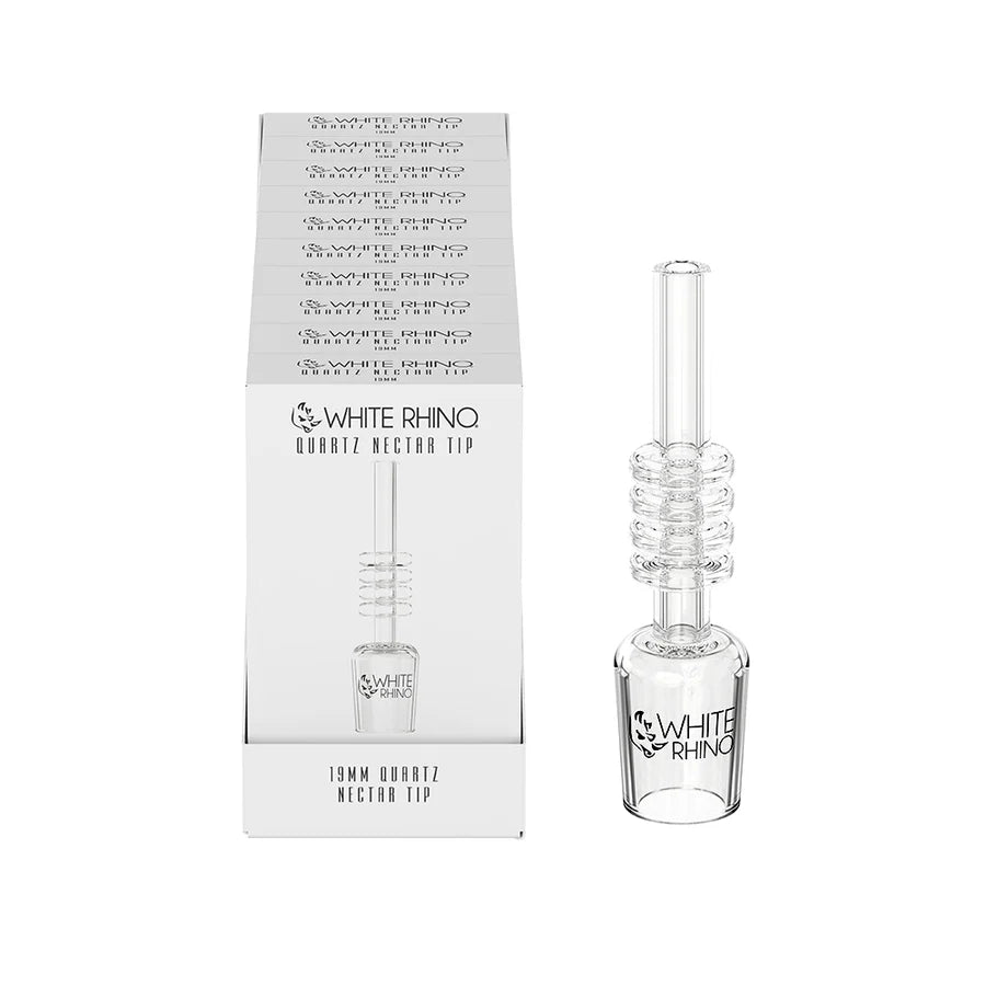 White Rhino - Nectar Collector Tip - 10ct - 19mm Quartz