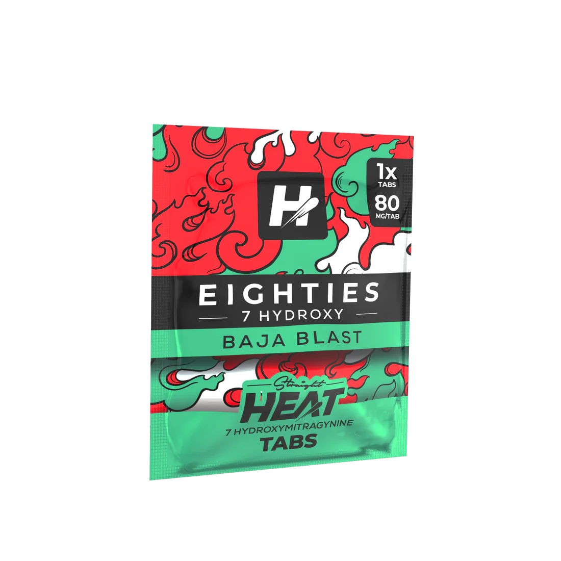 Straight Heat - 80mg 7-OH Tabs - Baja Blast - 1pk - 25ct +