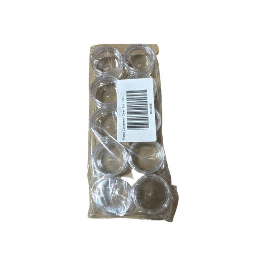 Plastic Containers - Clear - 5ml - 10ct