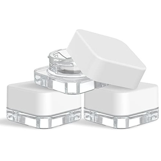 Loud Lock - Square Glass Jar w/ Lid - White - 5ml - 250ct