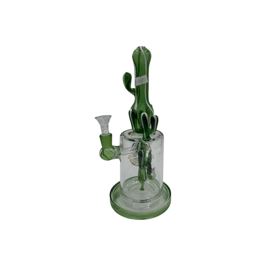 On Point Glass Cactus Top Scorpion Perc Water Pipe 10"