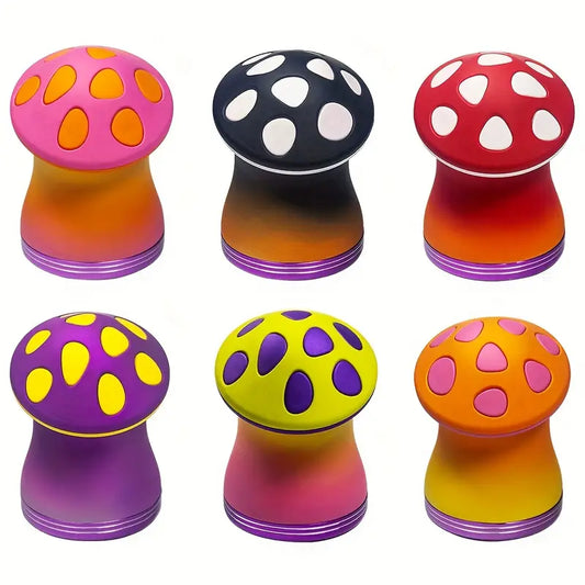 Grinder - Colored Shrooms - 4pc - 6ct