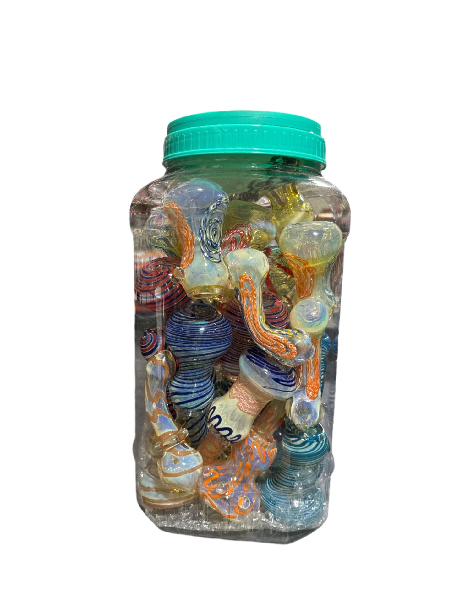 Standing Bubbler Jar - 5.5" - 6.5" Asst Design - 21ct - BUB21JAR