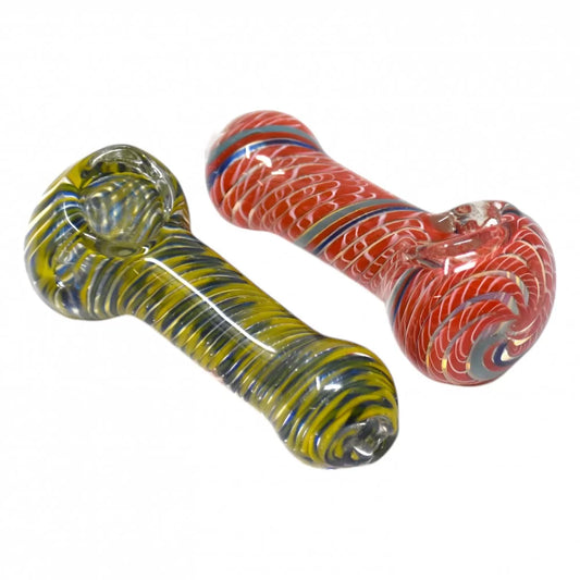 On Point Glass - Hand Pipe - 3.5" Vibrant Swirl - 15ct - 3SG-100-15*