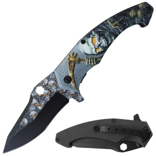 Razor Tactical - Premium Flip Knife - RT-7382YL