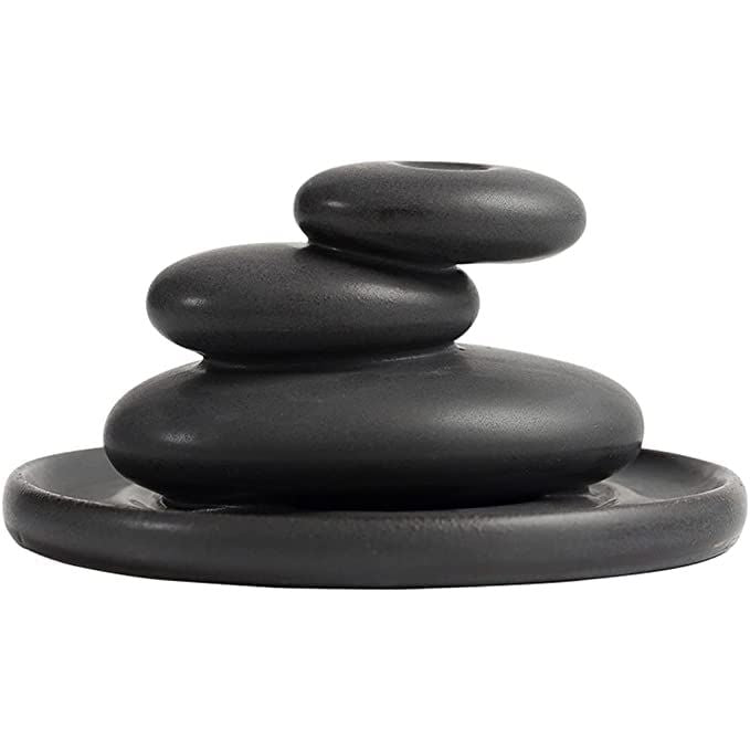 Cone Burner - Meditation Stacked Stones Backflow - 7.3"