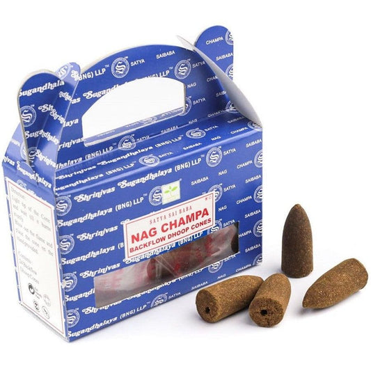 Satya - Backflow Cones - Nag Champa - 24pk - 6ct +