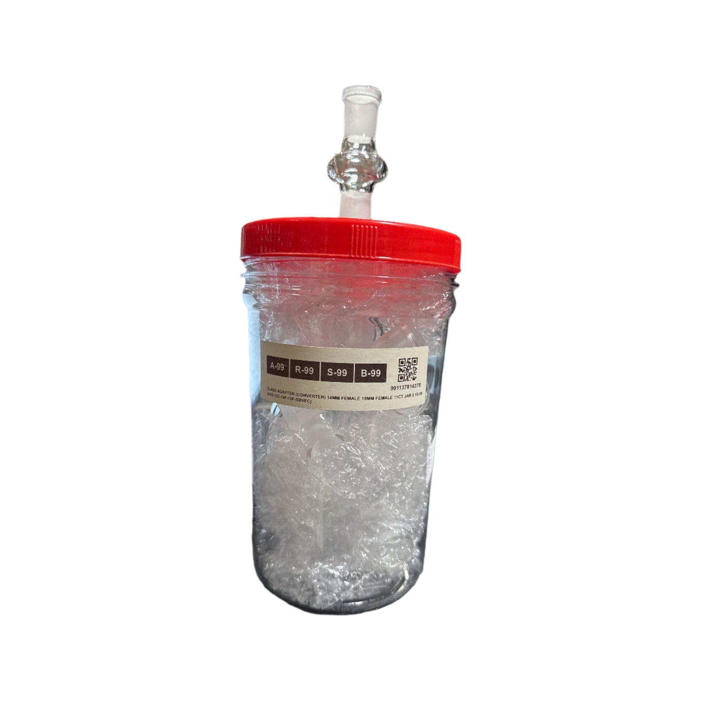 Adapter Jar - Glass 14mm Female - 19mm Female 11ct*