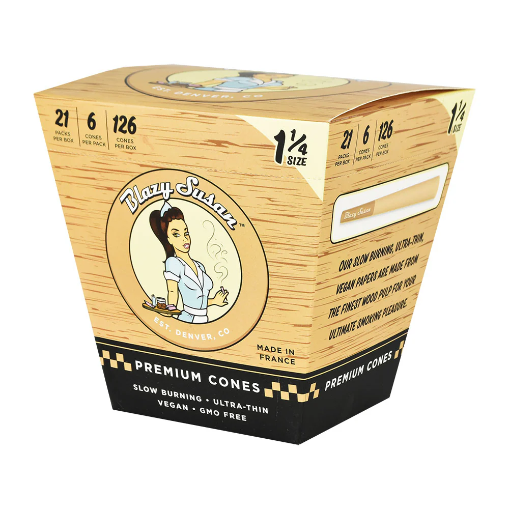 Blazy Susan - Cones - Unbleached - Ultra Thin 1 1/4 - 6pk - 21ct +