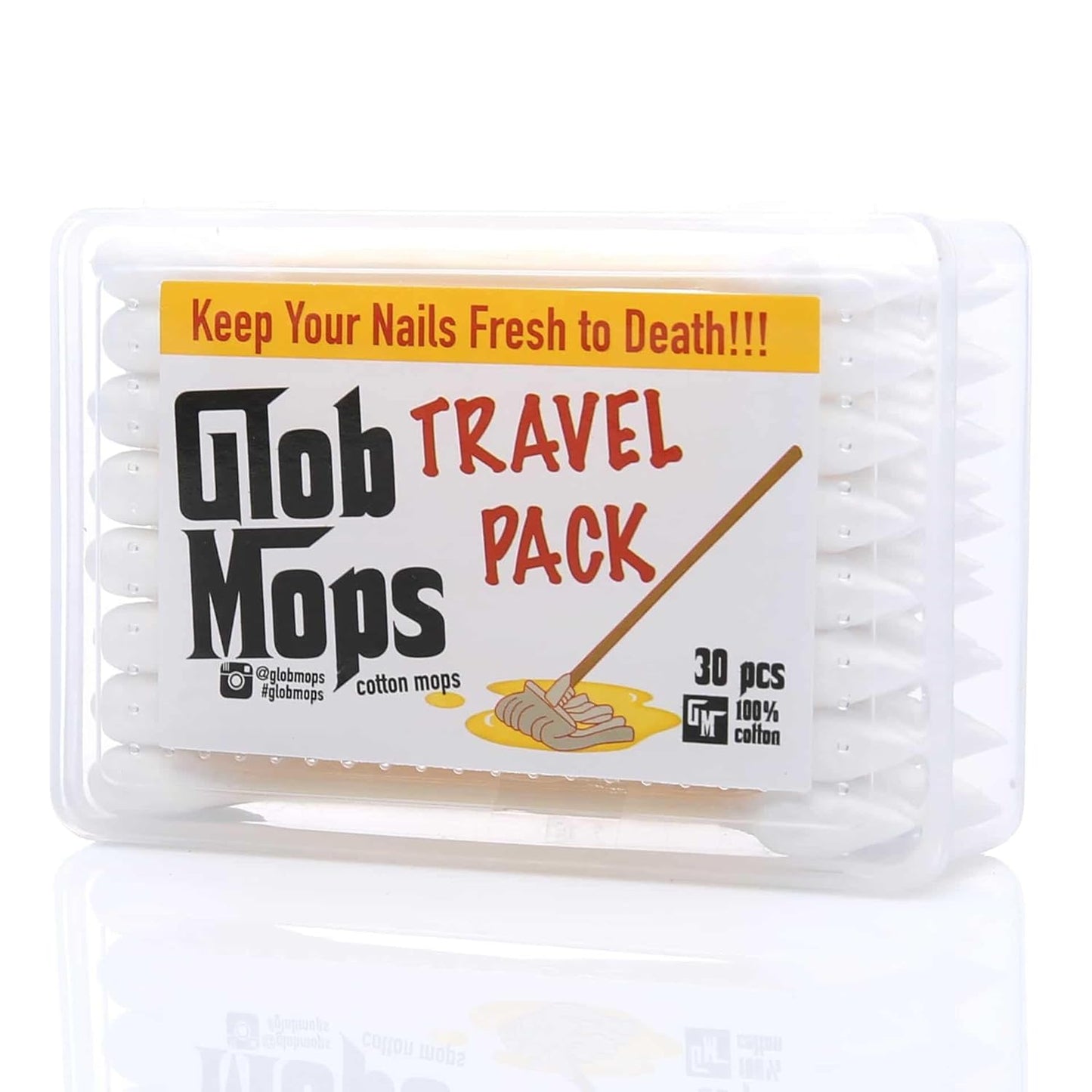 Glob Mops - Cotton Swabs - Travel Pack - 30pk - 18ct+