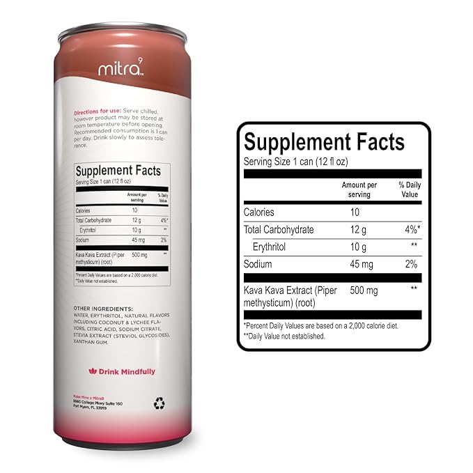 Mitra9 - Kava Seltzer - 500mg - 12oz