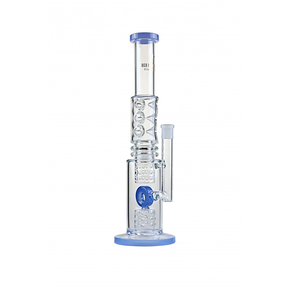 High Point Glass Multi Pinch Double Tube Donut Perc Water Pipe - 18"*