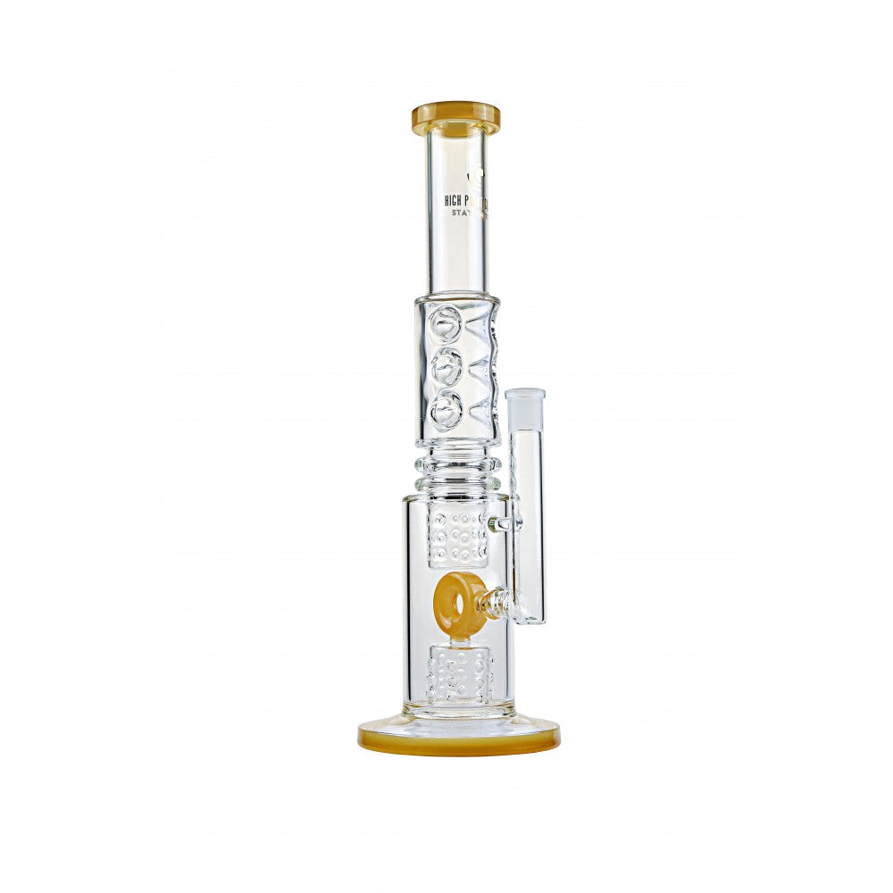 High Point Glass Multi Pinch Double Tube Donut Perc Water Pipe - 18"*