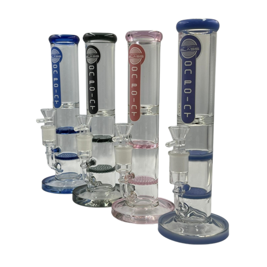 OPG 12" Slyme Honey Comb & Tornado Perc Water Pipe - Pink