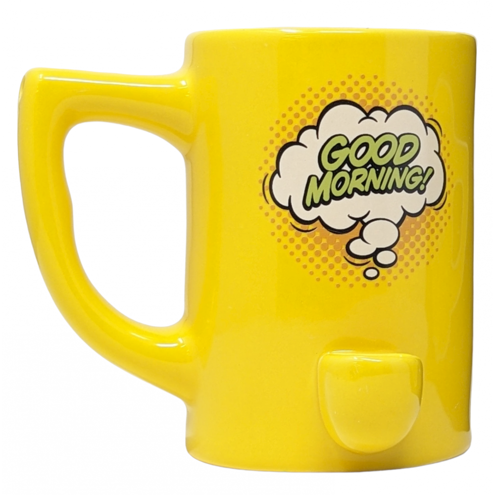 High Point Ceramic Mug Pipes - Good Morning (Yellow)