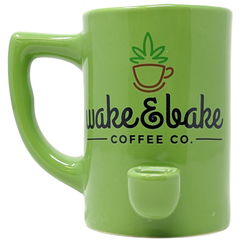 High Point Ceramic Mug Pipes - Green Wake and Bake