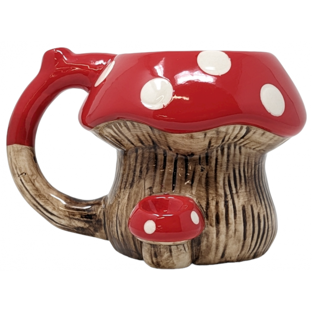 High Point Ceramic Mug Pipes - Red Mushroom