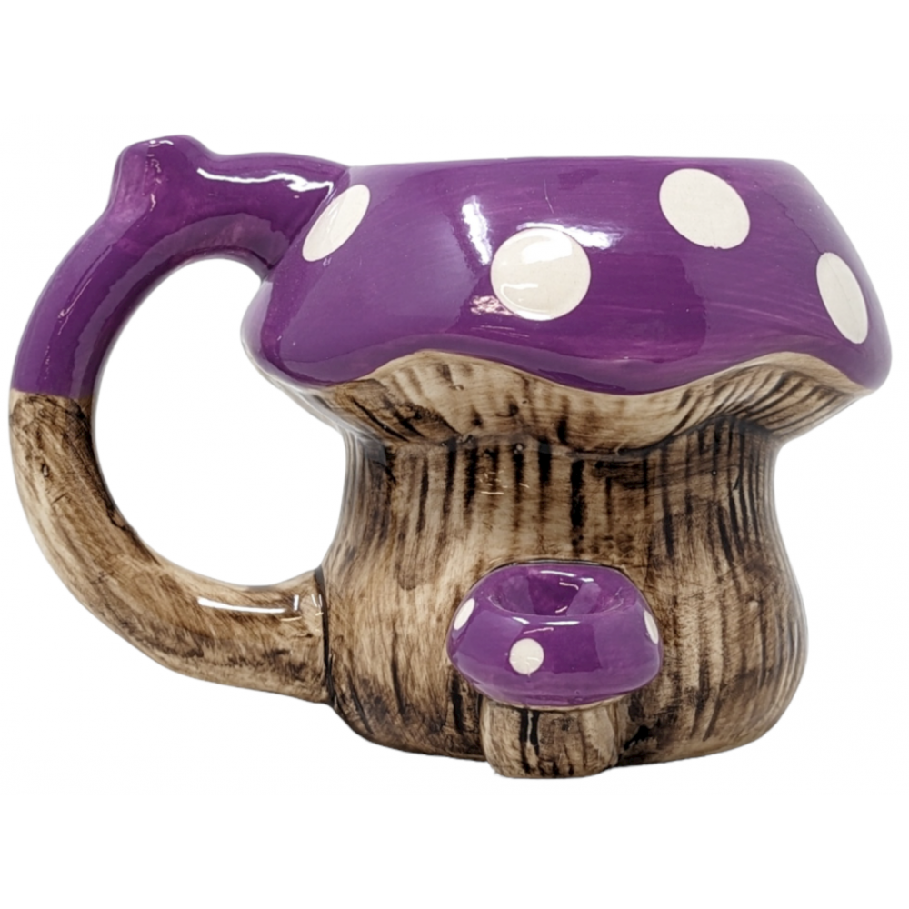 High Point Ceramic Mug Pipes - Purple Mushroom