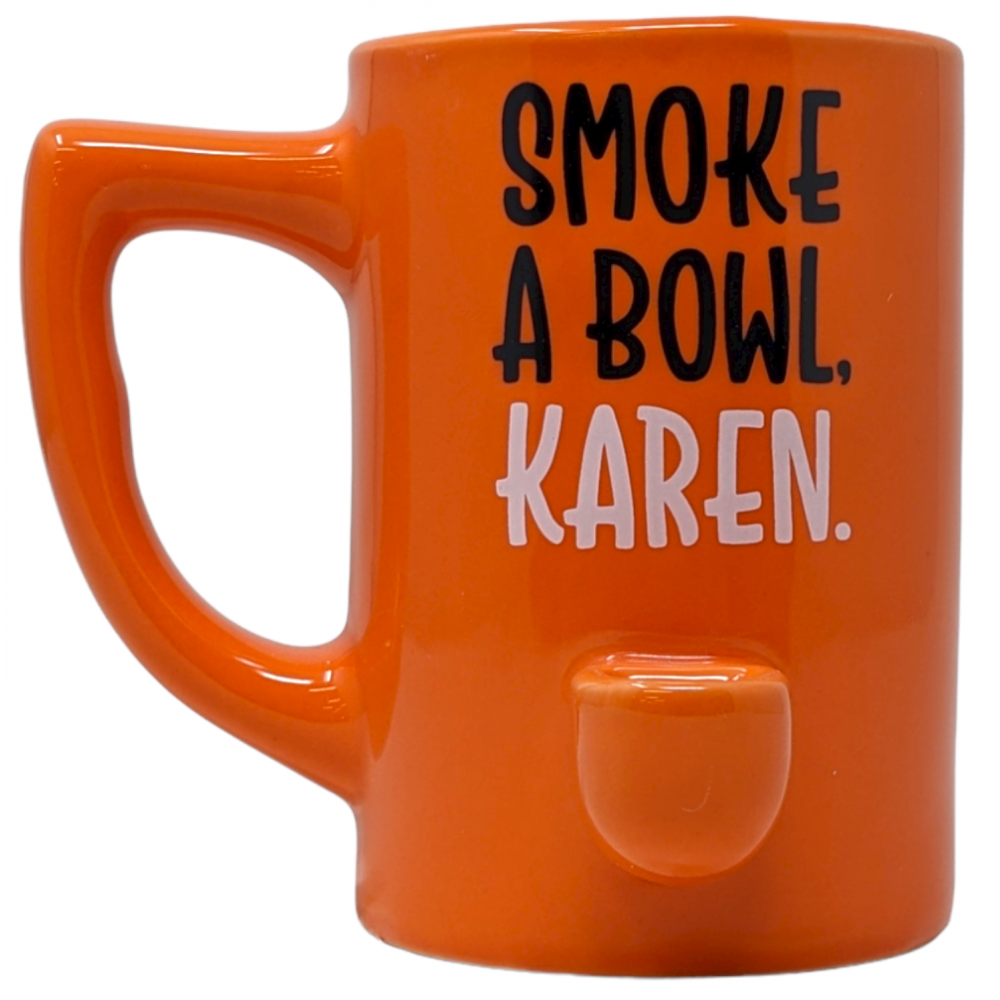 High Point Ceramic Mug Pipes - Orange Smoke a Bowl Karen