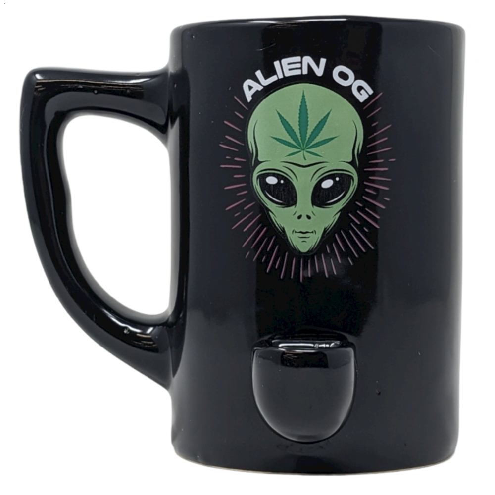 High Point Ceramic Mug Pipes - Alien Imprint