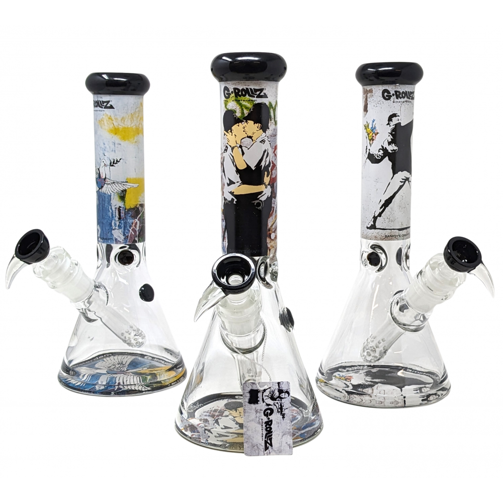 13.5" G-Rollz Banksy's Beaker Percolator Pipe
