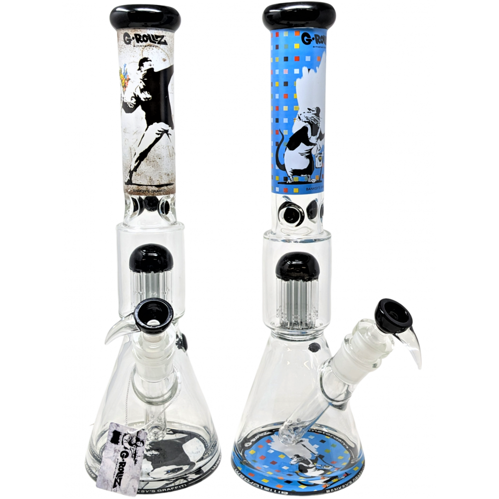 16.5" G-Rollz Banksy's 10 Arm Percolator Beaker Pipe