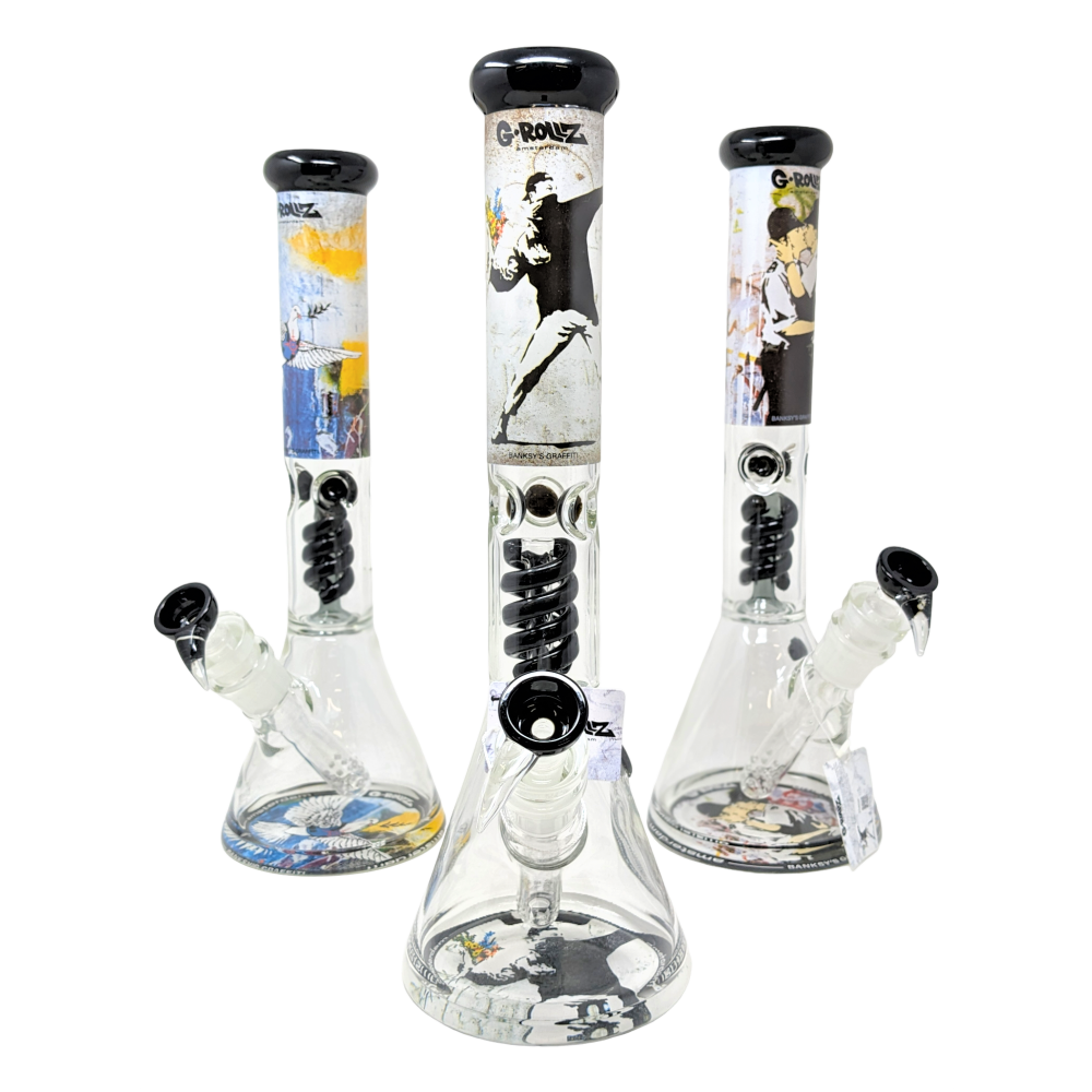 16.5" G-Rollz Banksy's Beaker Percolator Pipe