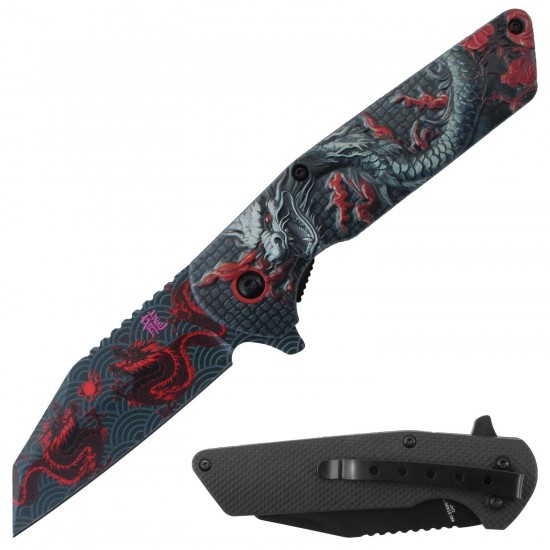 Razor Tactical - Premium Flip Knife - RT-7388RD