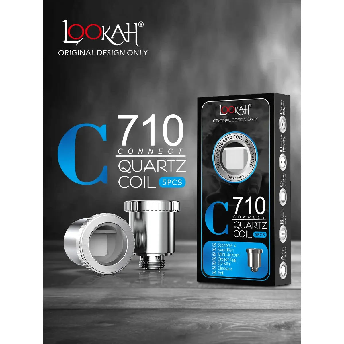Lookah - Coils - 710 Square Quartz - C - 5pk - 1ct