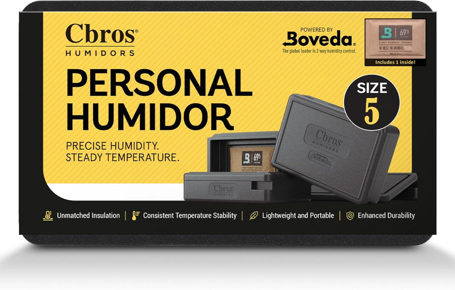Cigar Bros - Personal Humidor - 5ct