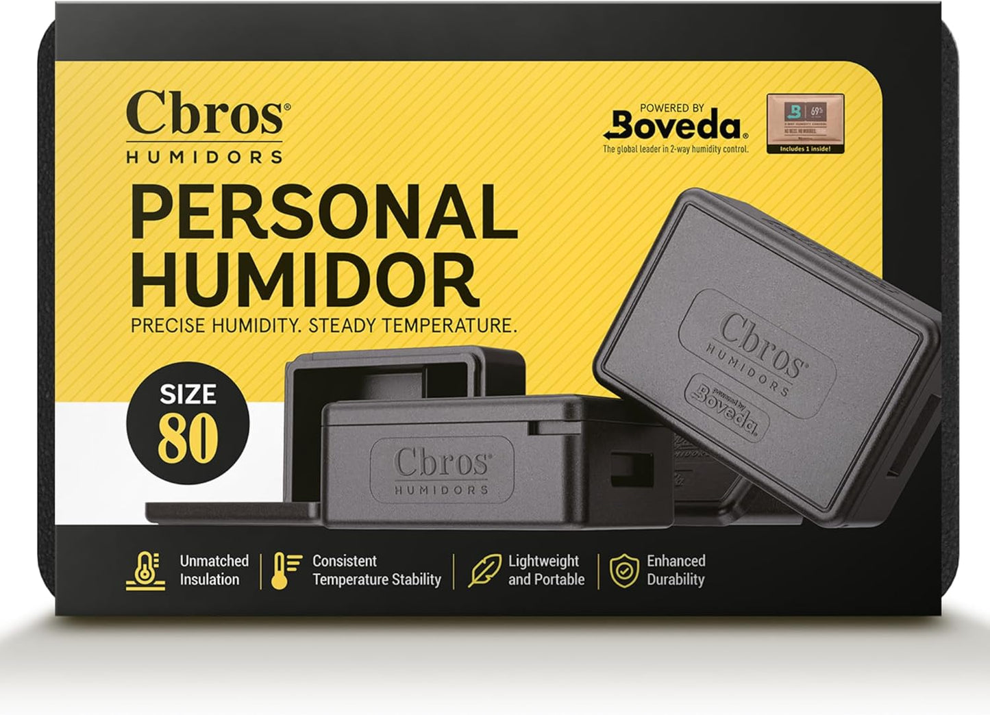 Cigar Bros - Personal Humidor - 80ct