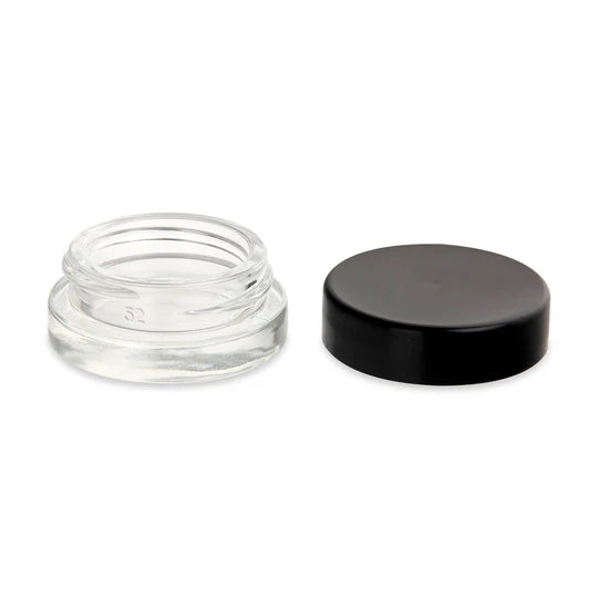 Loud Lock Thick Wall Glass Jars w/ Lid - Black - 450ct