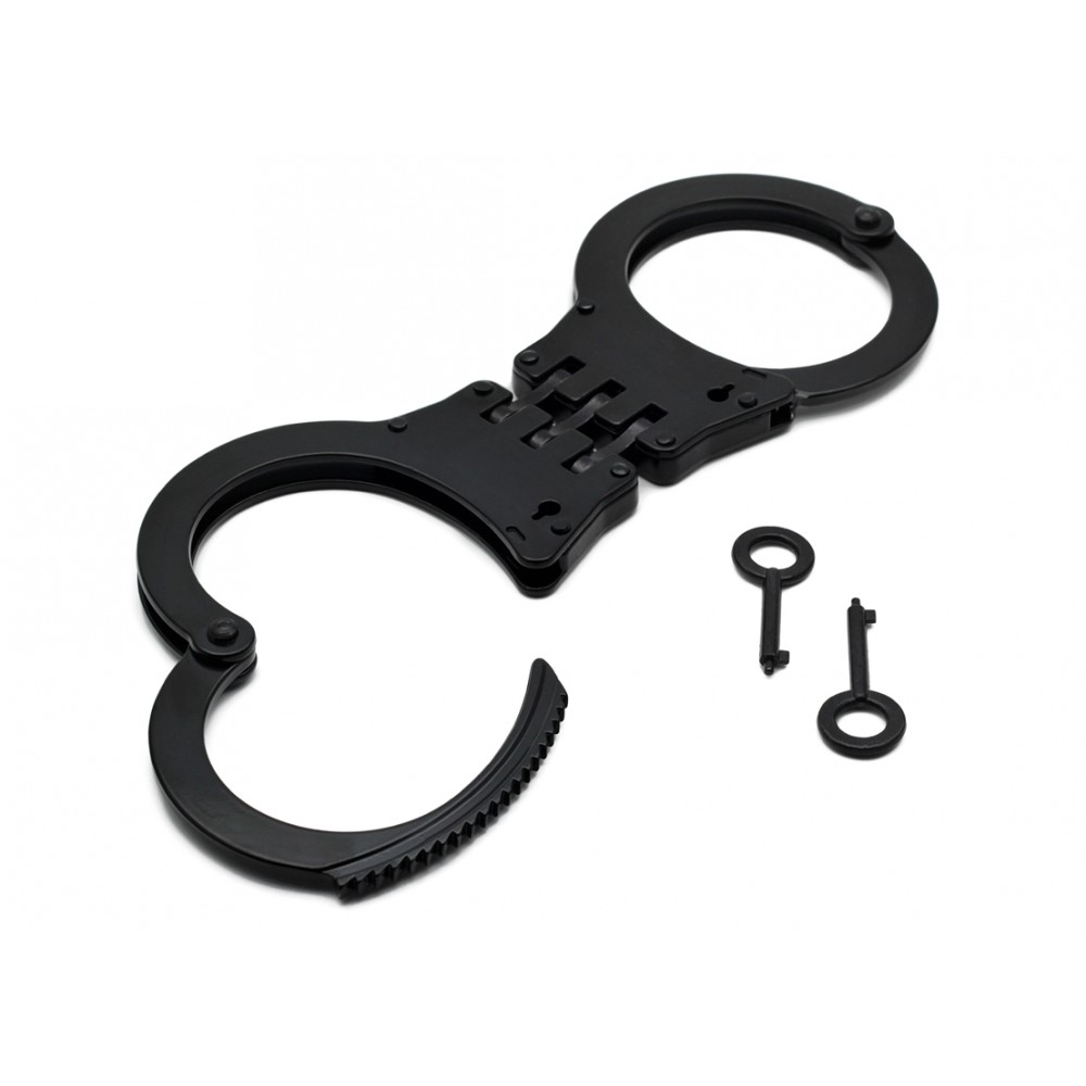 Hinged Handcuffs - Black - LCH104BK