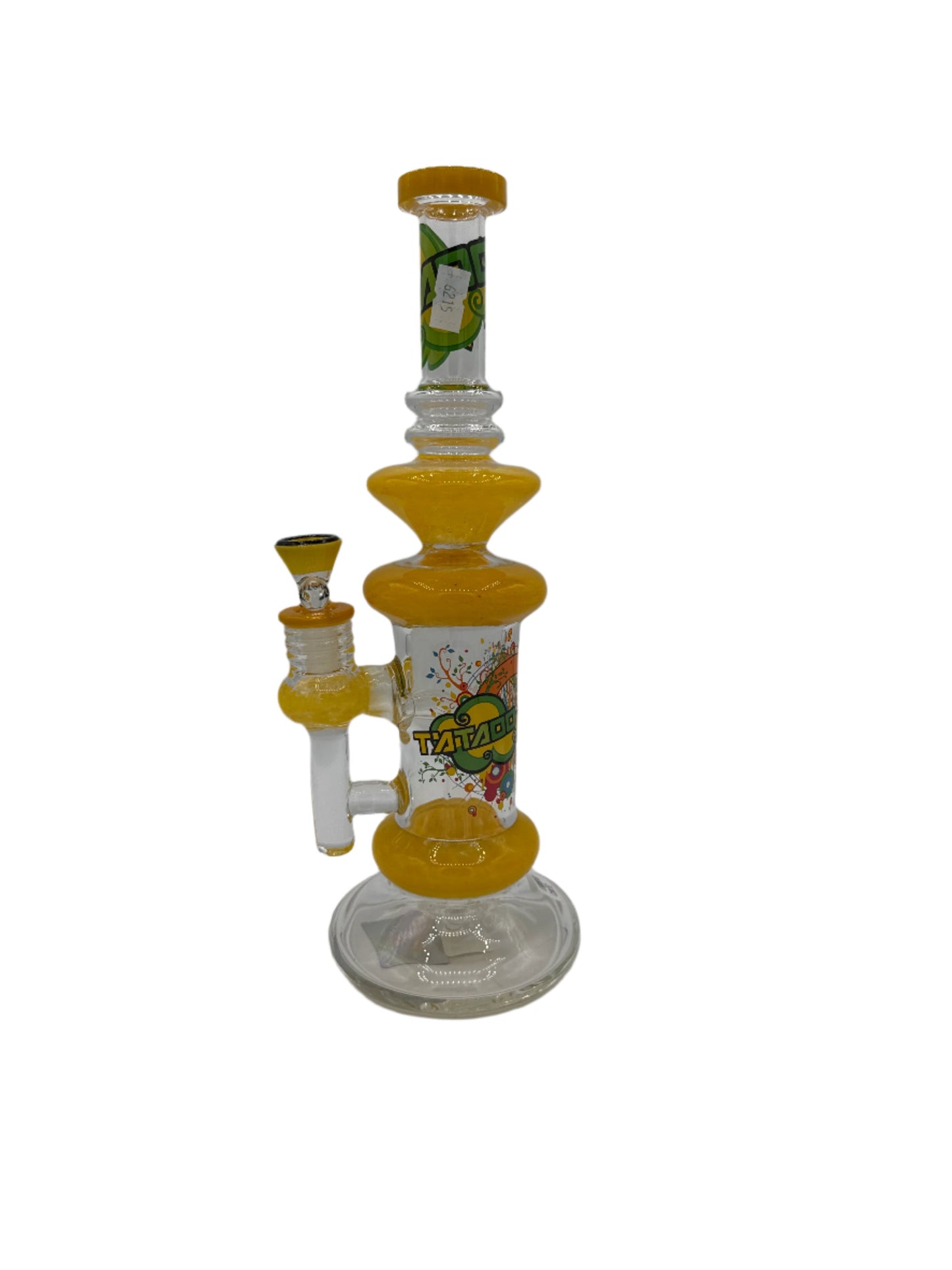 Tattoo Glass Drop Down Shower Head Perc W/Artwork Water Pipe 12" - Assorted