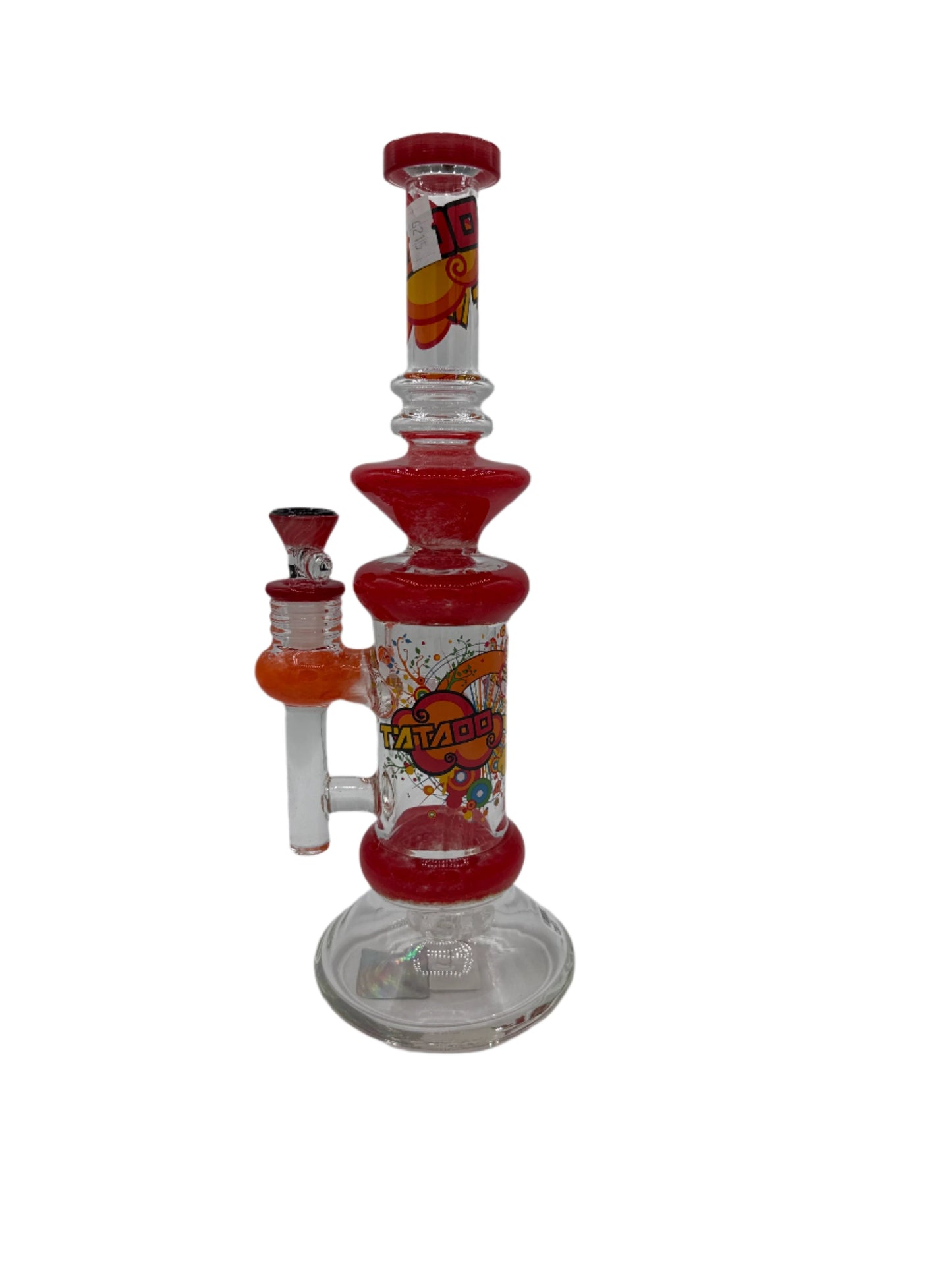 Tattoo Glass Drop Down Shower Head Perc W/Artwork Water Pipe 12" - Assorted