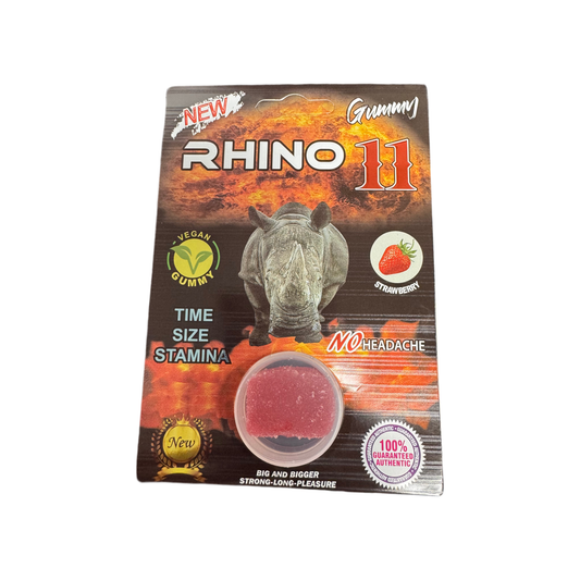 Rhino 11 - Enhancer - Strawberry Gummies - 24ct