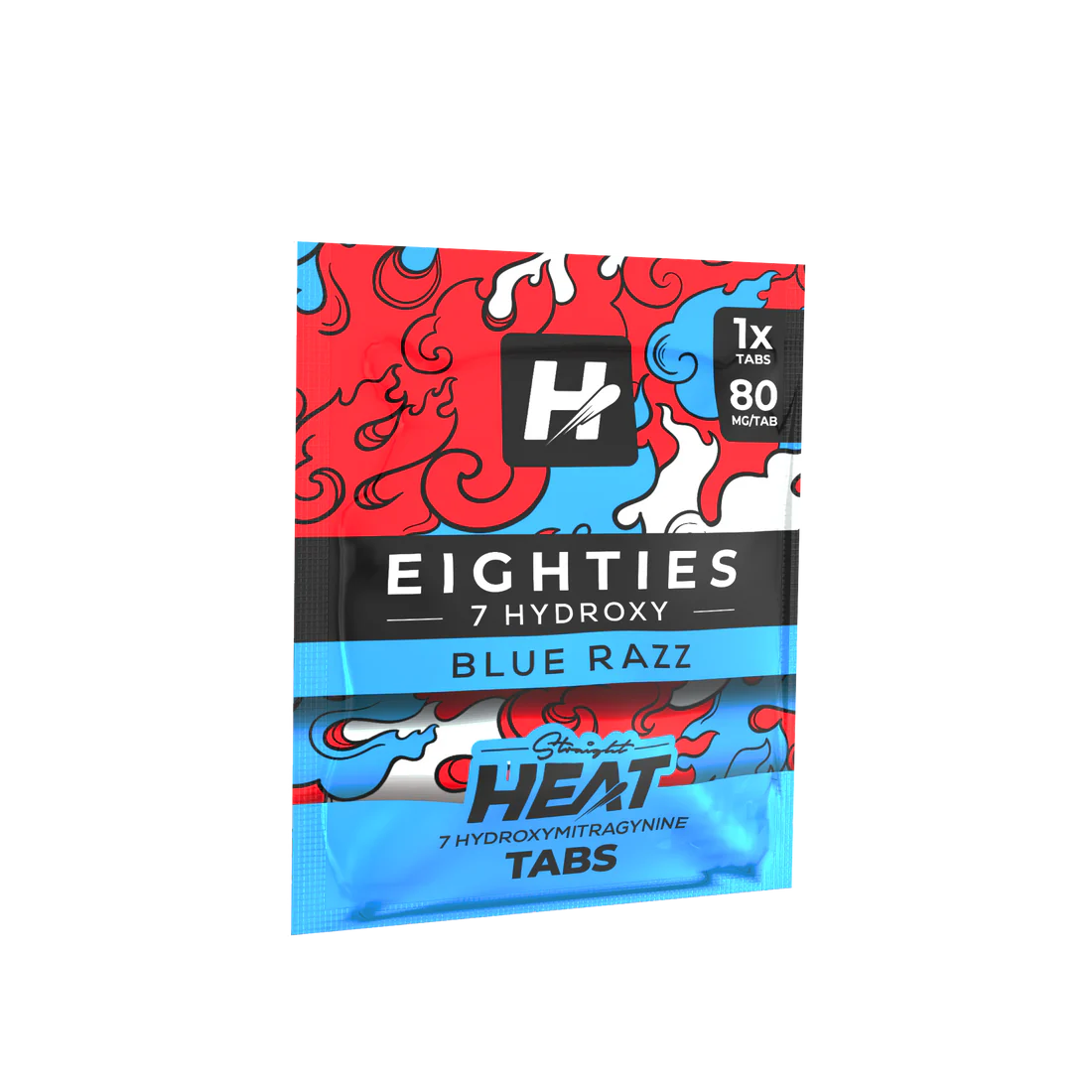 Straight Heat - 80mg 7-OH Tabs - Blue Razz - 1pk - 25ct +