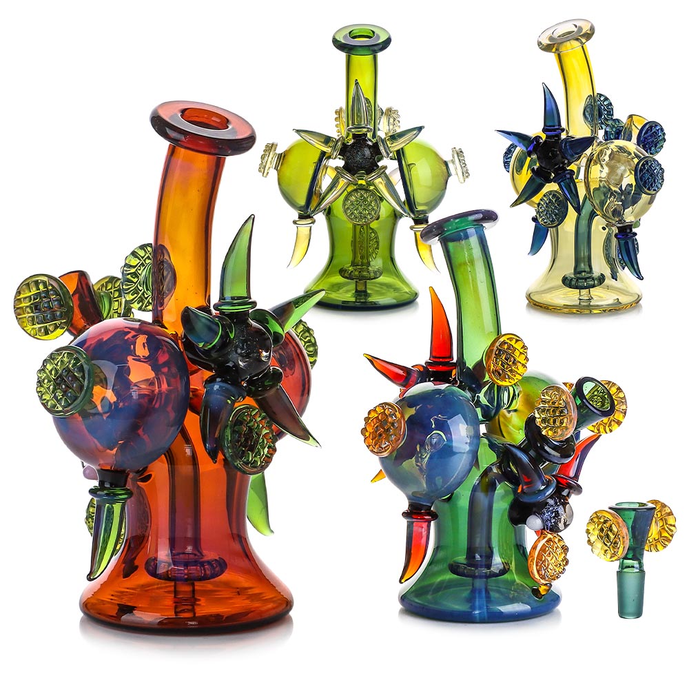 WP - 8.5" Bent Neck Fumed Heady Rig - Asst