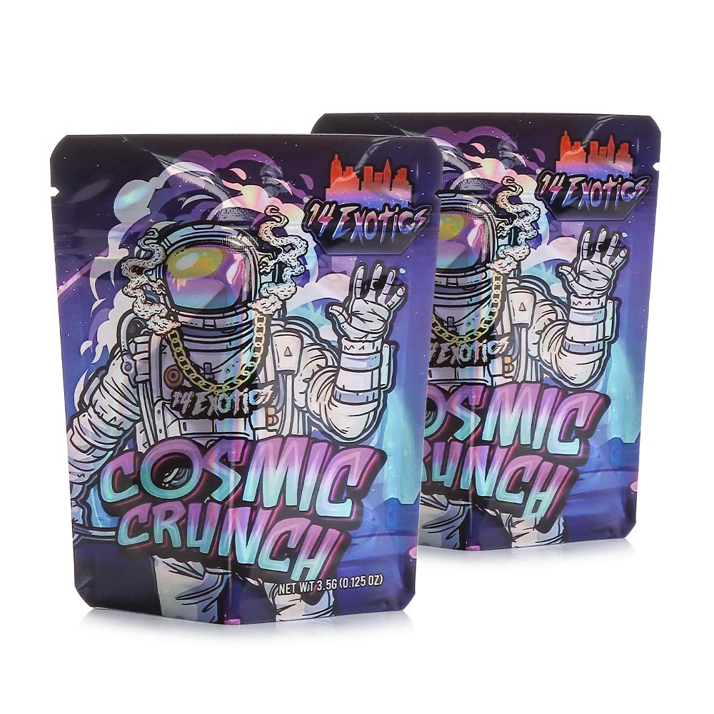 Mylar Bags - 3.5g - Designer Cosmic Crunch - 100ct