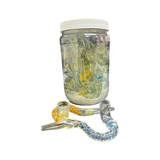 Chillum Jar - 3.5" Snake Design Twisted Body 18ct