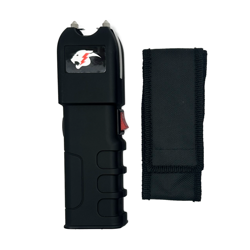Cheetah Mega Force Stun Gun w/ Flashlight - Black