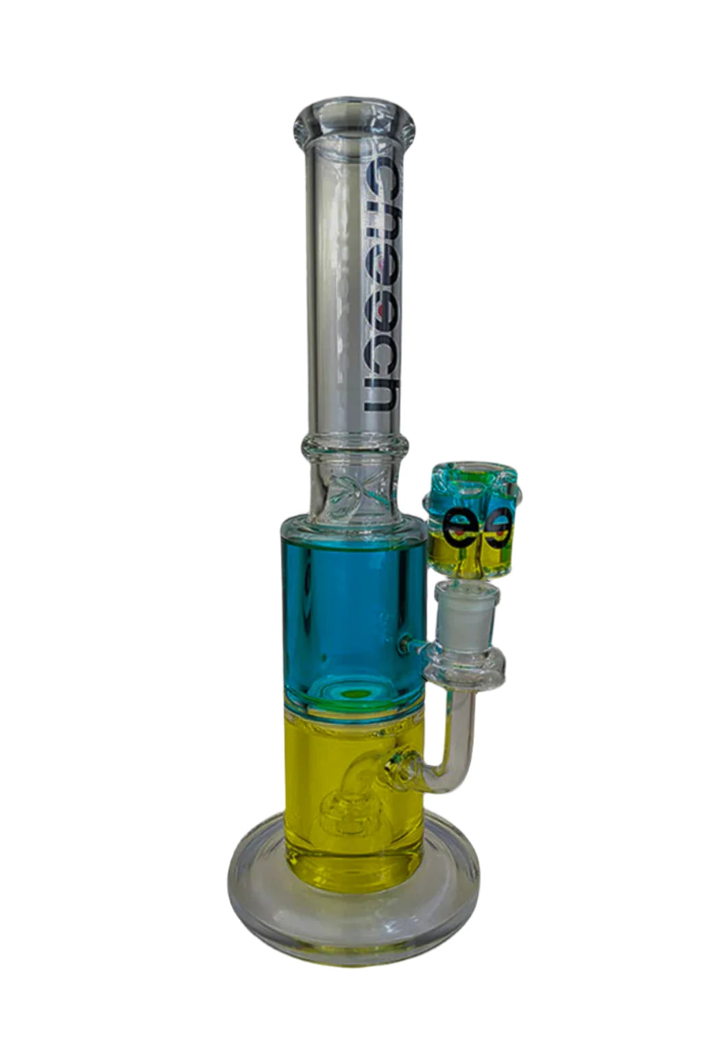 Cheech Glass 13.5" Dual Color Glycerin Rig With Perc