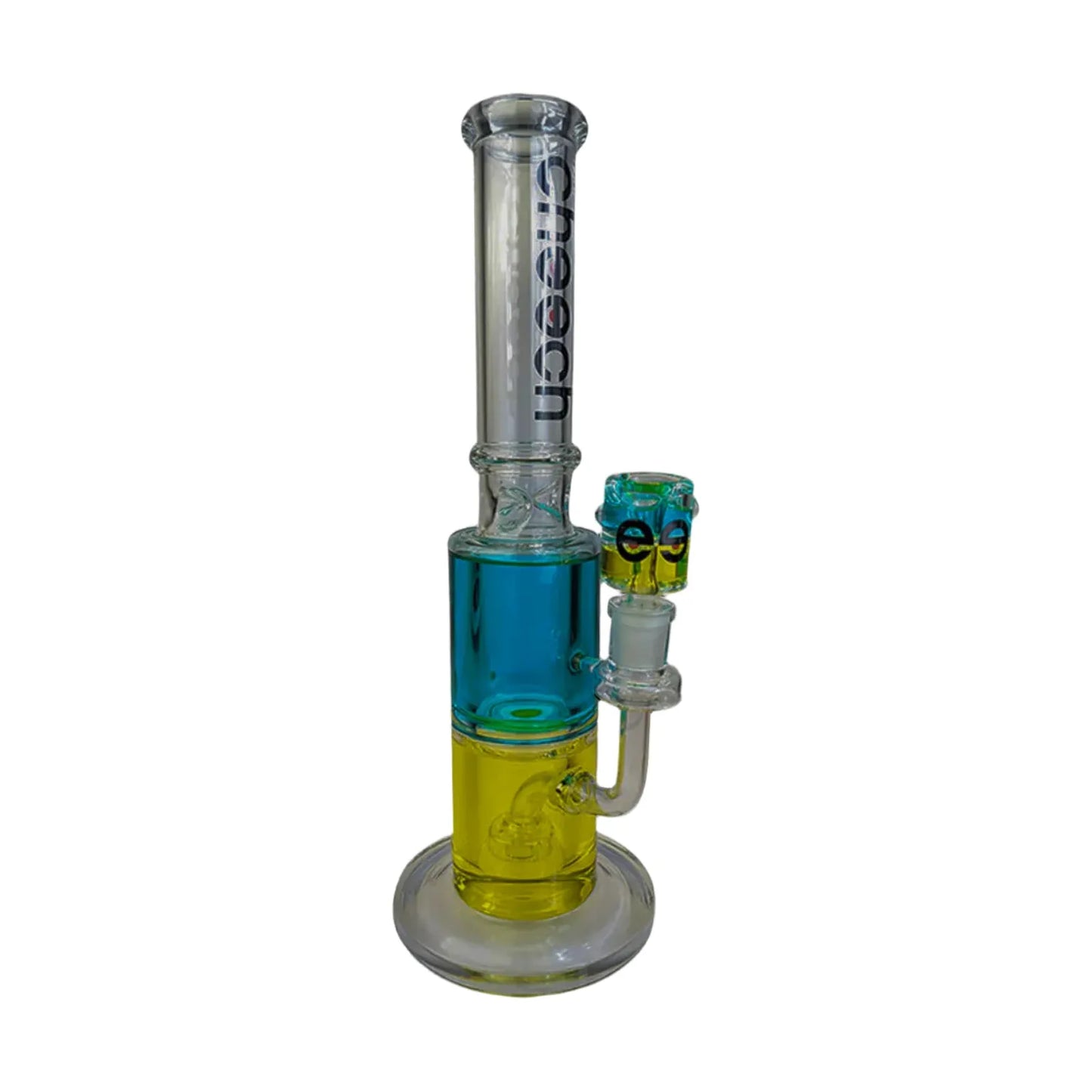Cheech Glass 13.5" Dual Color Glycerin Rig With Perc